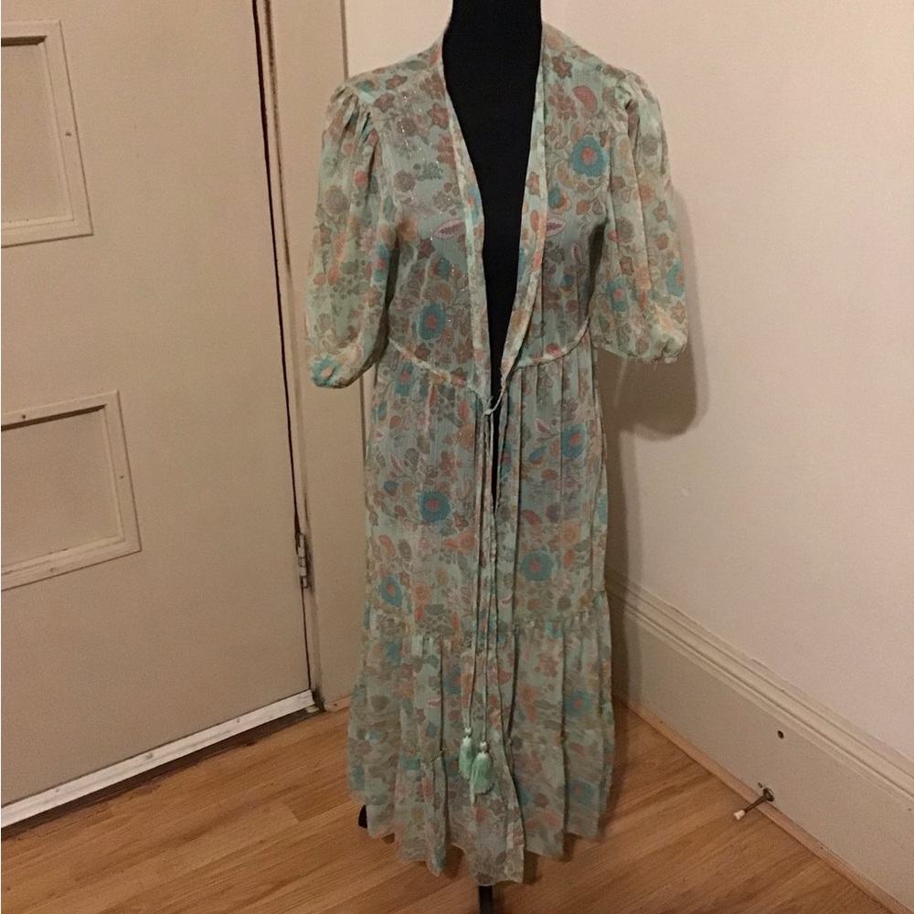 No Boundaries Green Puff Sleeve Sundress